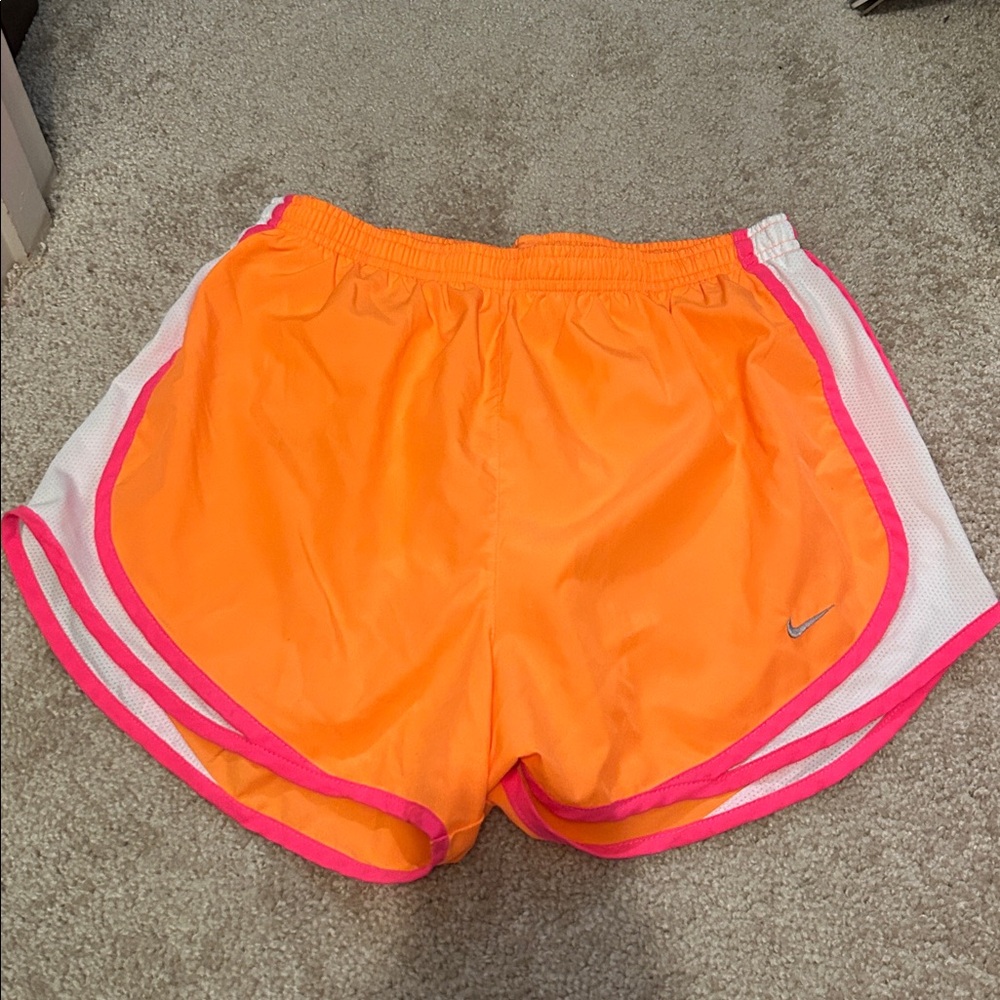 Nike running shorts - orange/pink/white